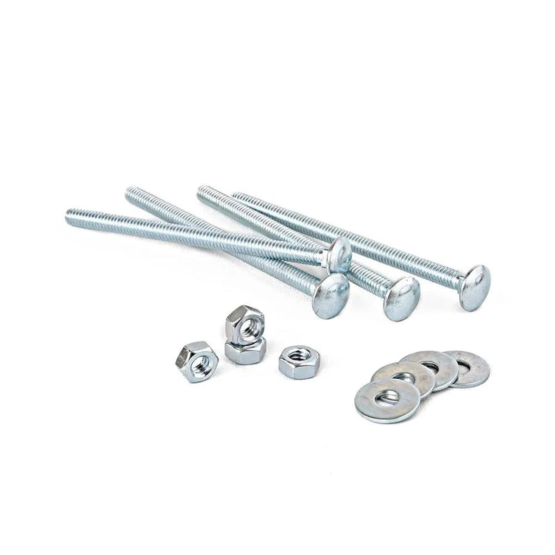 Perno cabeza coche + tuerca + arandela 1/4x4" x unidad