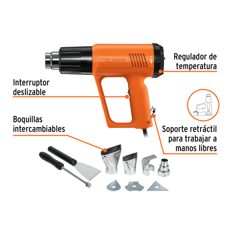 Pistola de calor 2000W Truper