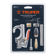 Pistola para sopletear 2 boquillas 4 accesorios Truper - 1