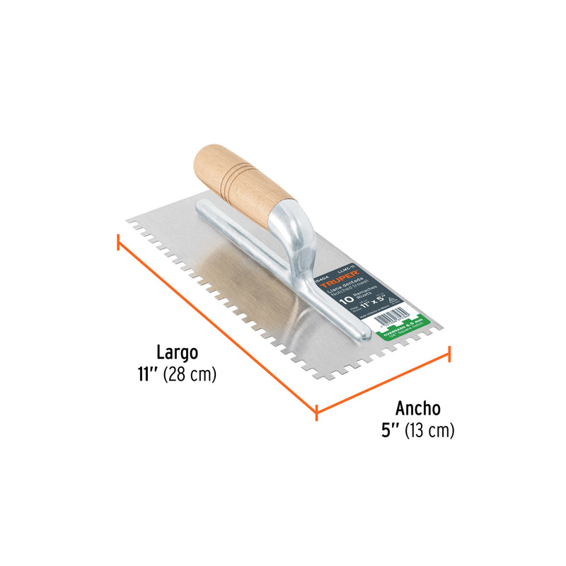 Plancha de empastar dentada Truper