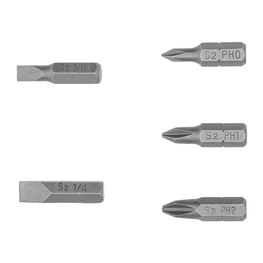 Puntas p/atornillador cruz y plana 1" x 5 pzas Truper