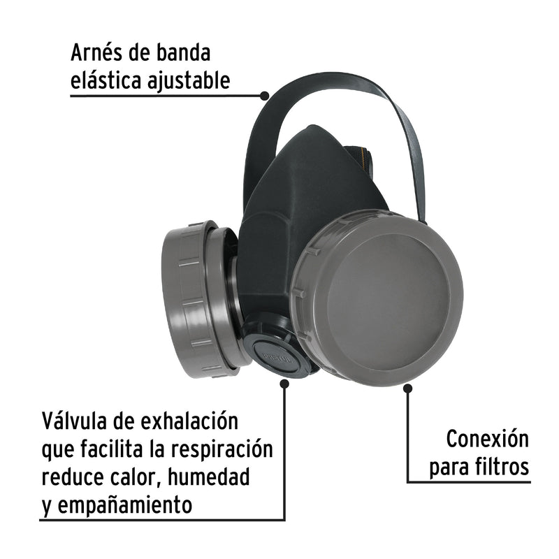 Respirador media cara 2 vias Pretul-2