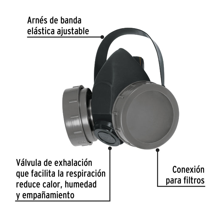 Respirador media cara 2 vias Pretul-2