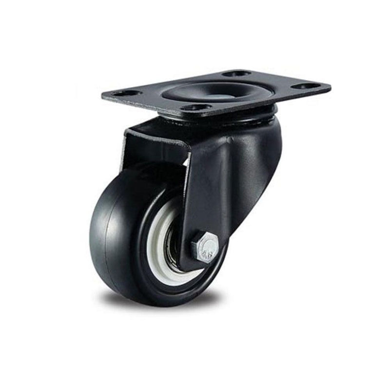 Rueda para mueble giratorio negro 1 1/2"