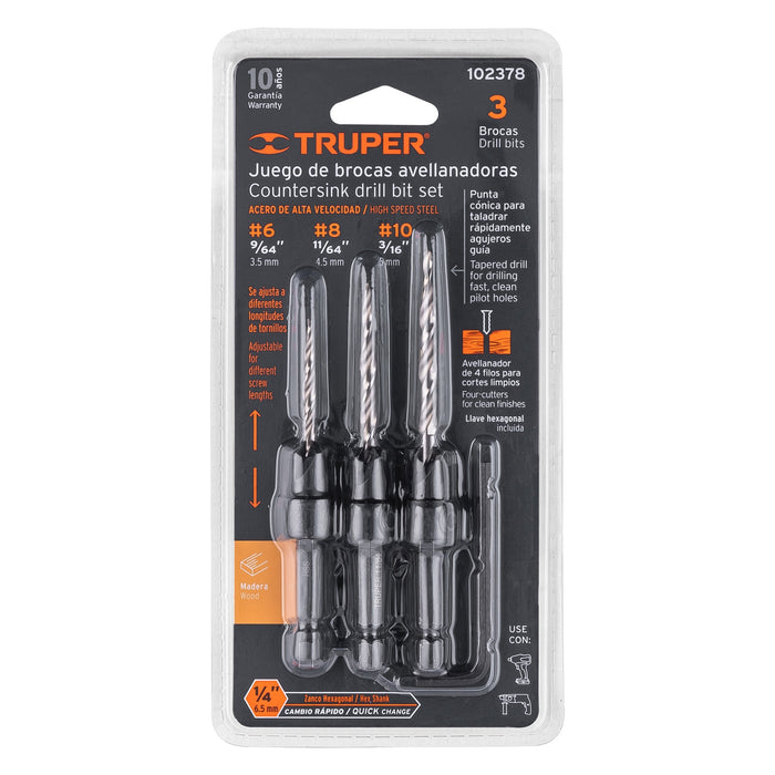 Set brocas avellanadoras Truper