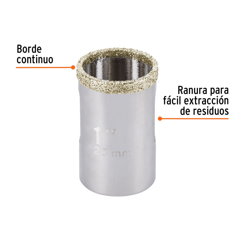 Sierra copa diamantada 1" Truper - 1