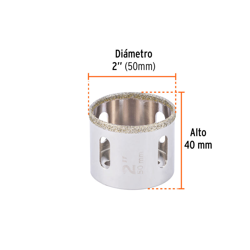 Sierra copa diamantada 2" Truper