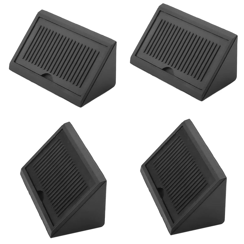 Soporte angular doble negro de plastico para melamina
