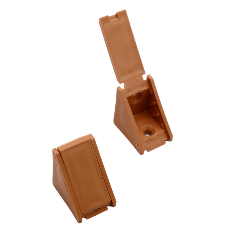Soporte angular simple cerezo de plastico para melamina