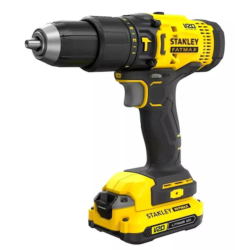 Taladro percutor inalambrico 1/2" 20V Stanley