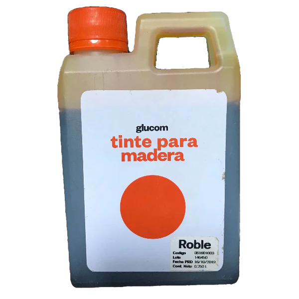 Tinte al alcohol para madera amarillo Glucom