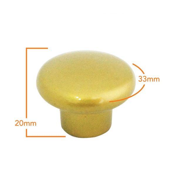 Tirador de plastico perilla grande dorado