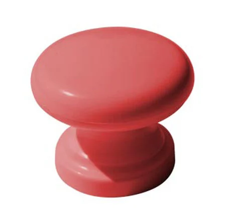 Tirador de plastico perilla grande rojo