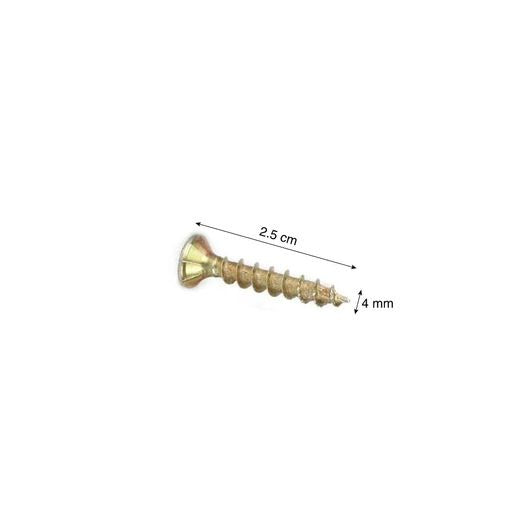 Tornillo para melamina 4.0x25mm x 100 unidades