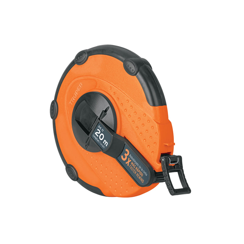 Wincha de 20 metros fibra de vidrio Truper